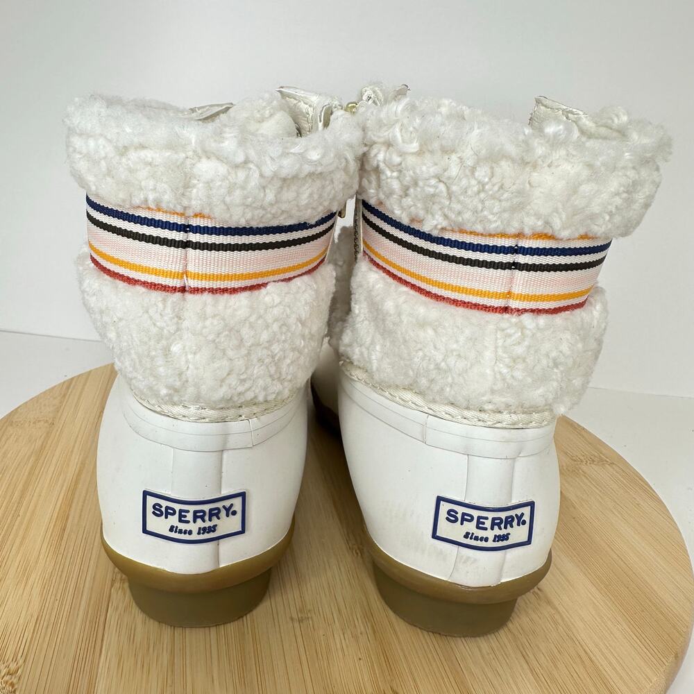 Sperry Top Sider Saltwater Duck Boots Sherpa Snow Rain Waterproof Sz 7.5 NEW - Picture 4 of 7